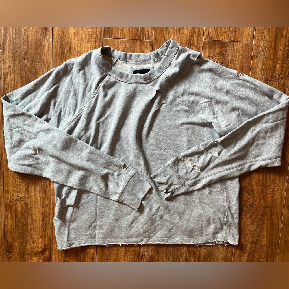 Lilly and Lottie destroyed crew sweatshirt